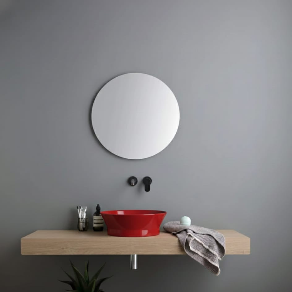 lavabo appoggio tondo Disco Rosso 