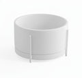 lavabo appoggio Ibrido tondo bianco su struttura bianca
