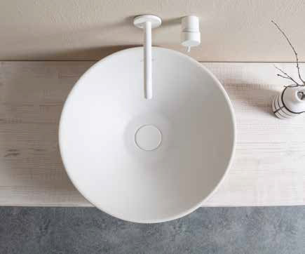 dettaglio lavabo Disco bianco opaco