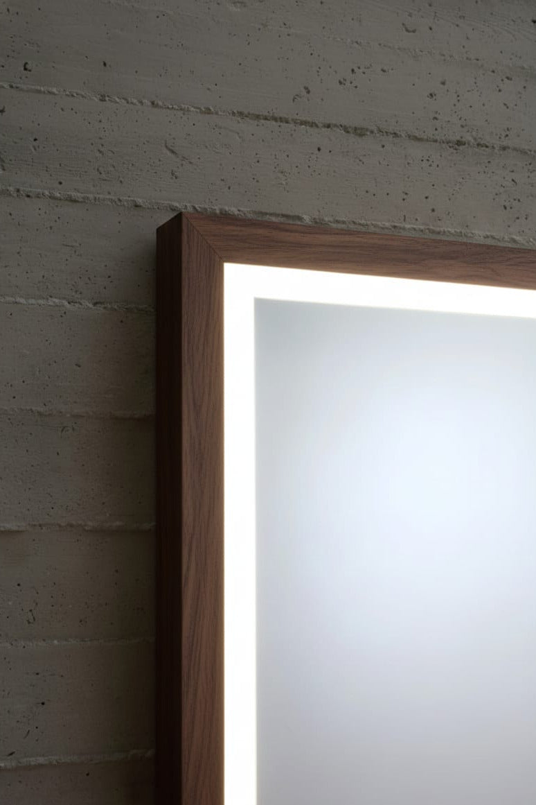 dettaglio luce Led mobile portalavabo Tela abete invecchiato