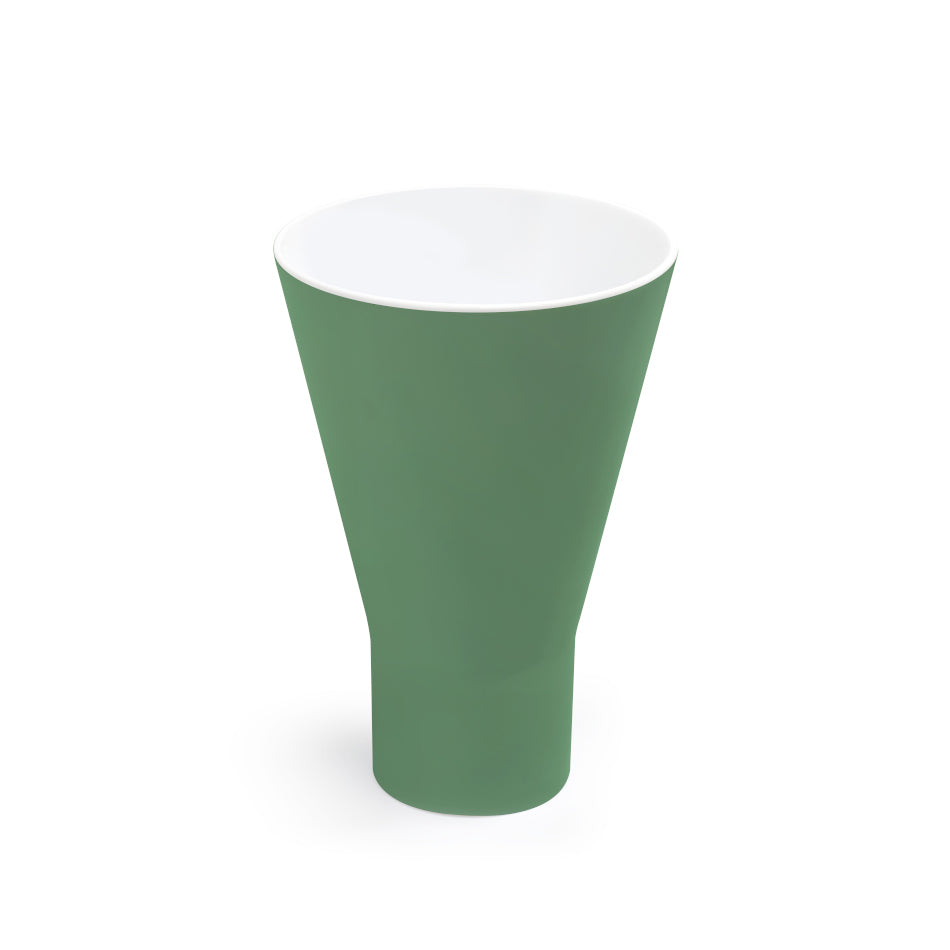 lavabo Torcione vasca bianco opaco esterno verde salvia