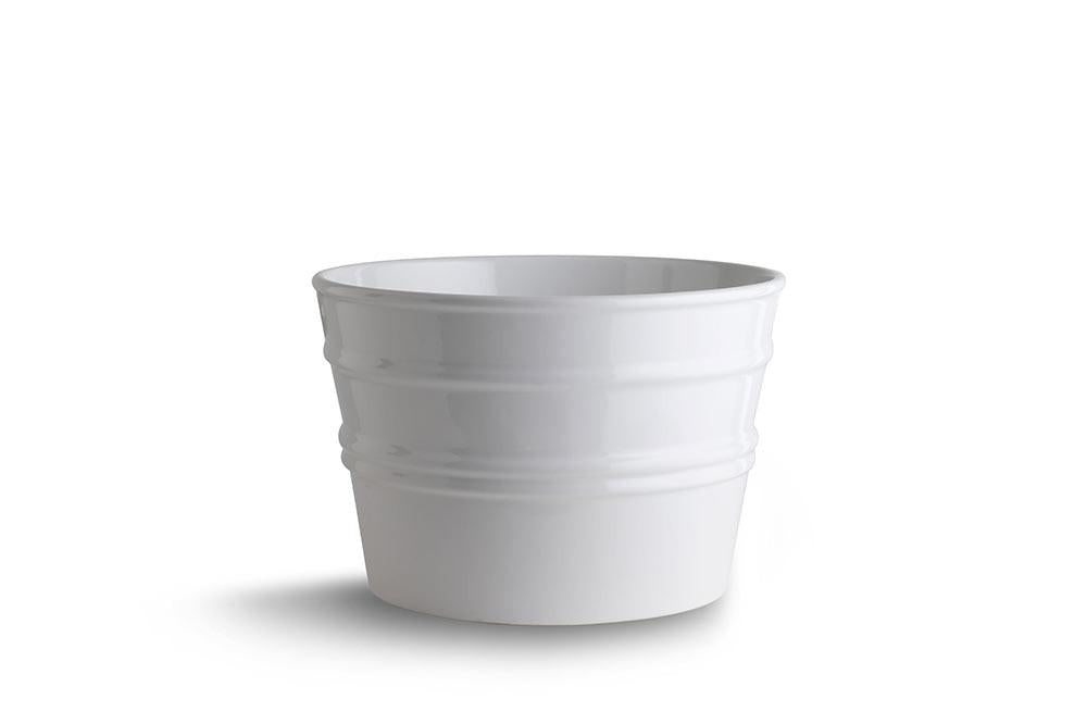 Bacile in ceramica bianca dal design moderno, perfetto per bagno o cucina