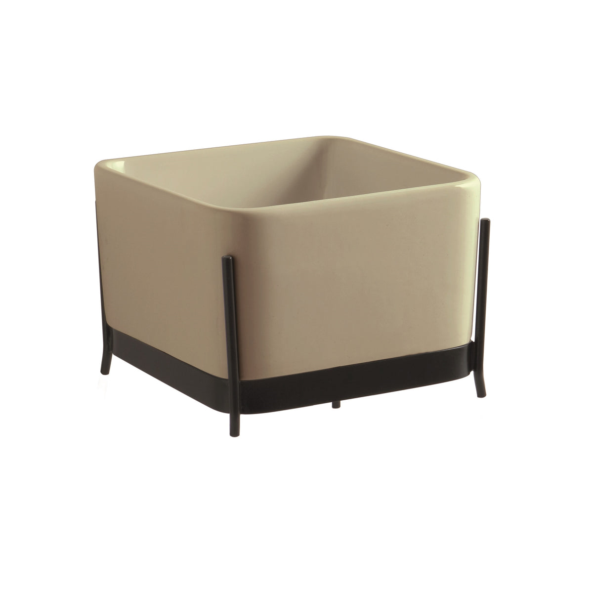 Lavabo Con Struttura Appoggio/Freestanding Ibrido Quadrato