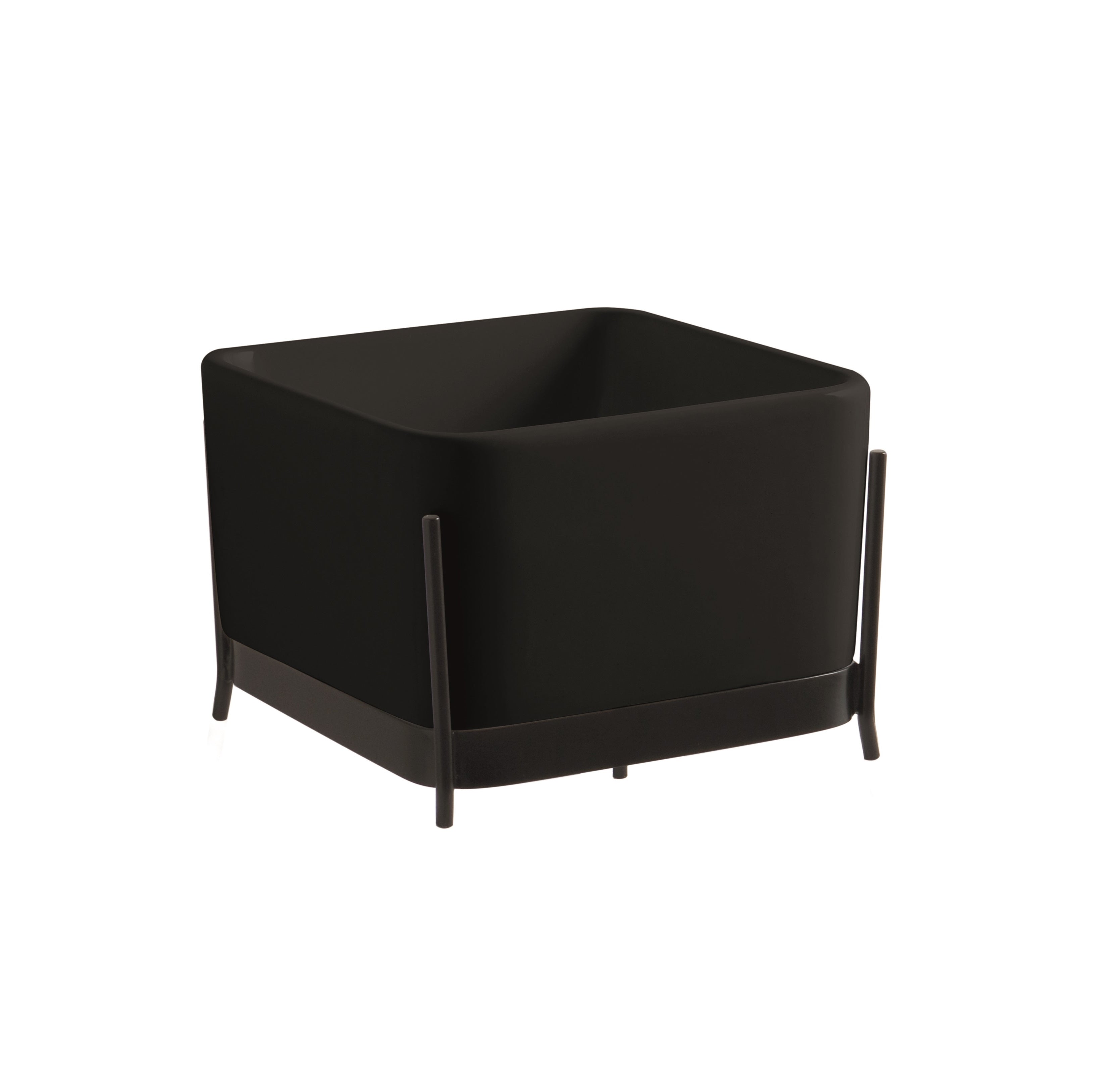 Lavabo Con Struttura Appoggio/Freestanding Ibrido Quadrato