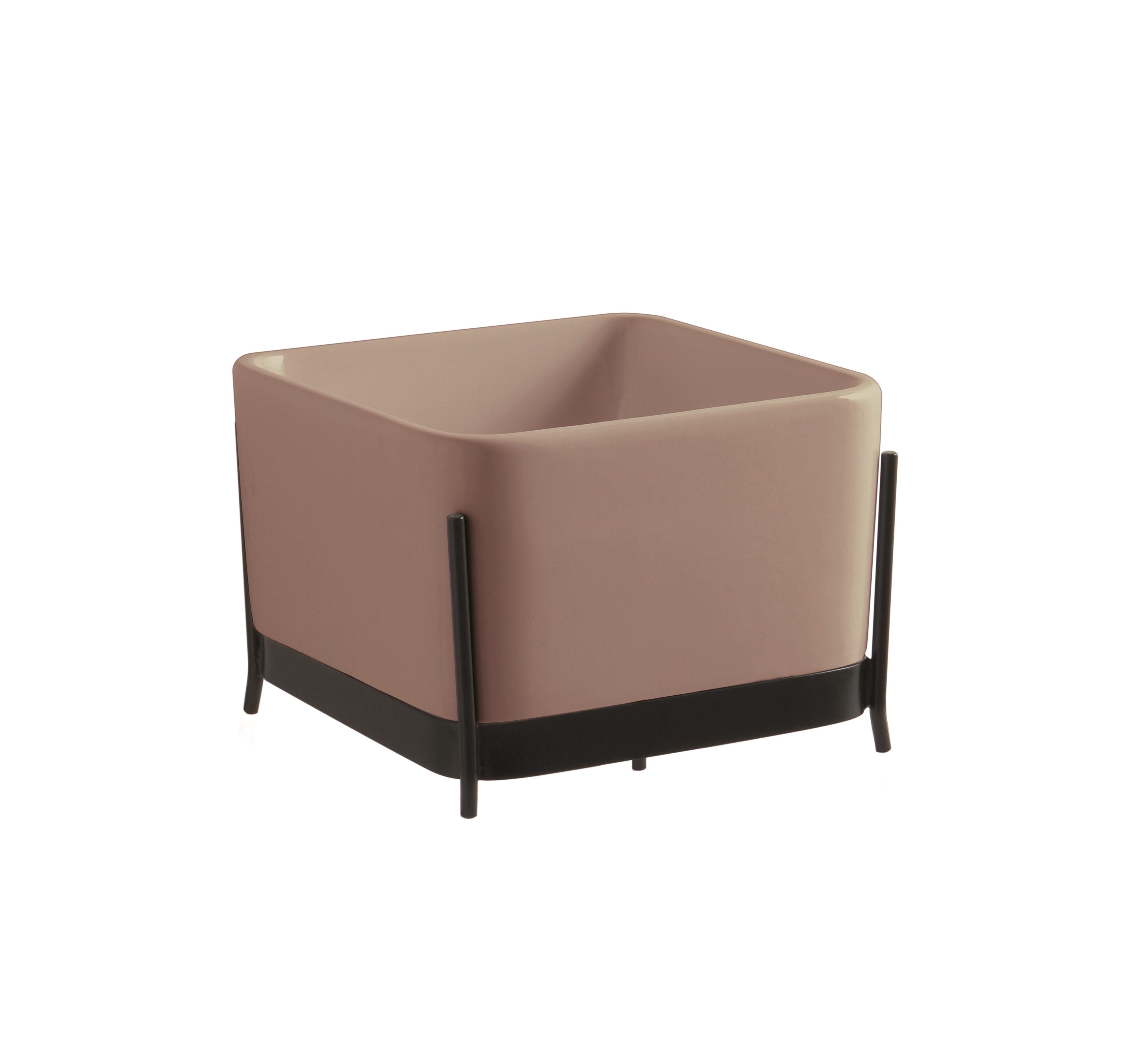 Lavabo Con Struttura Appoggio/Freestanding Ibrido Quadrato
