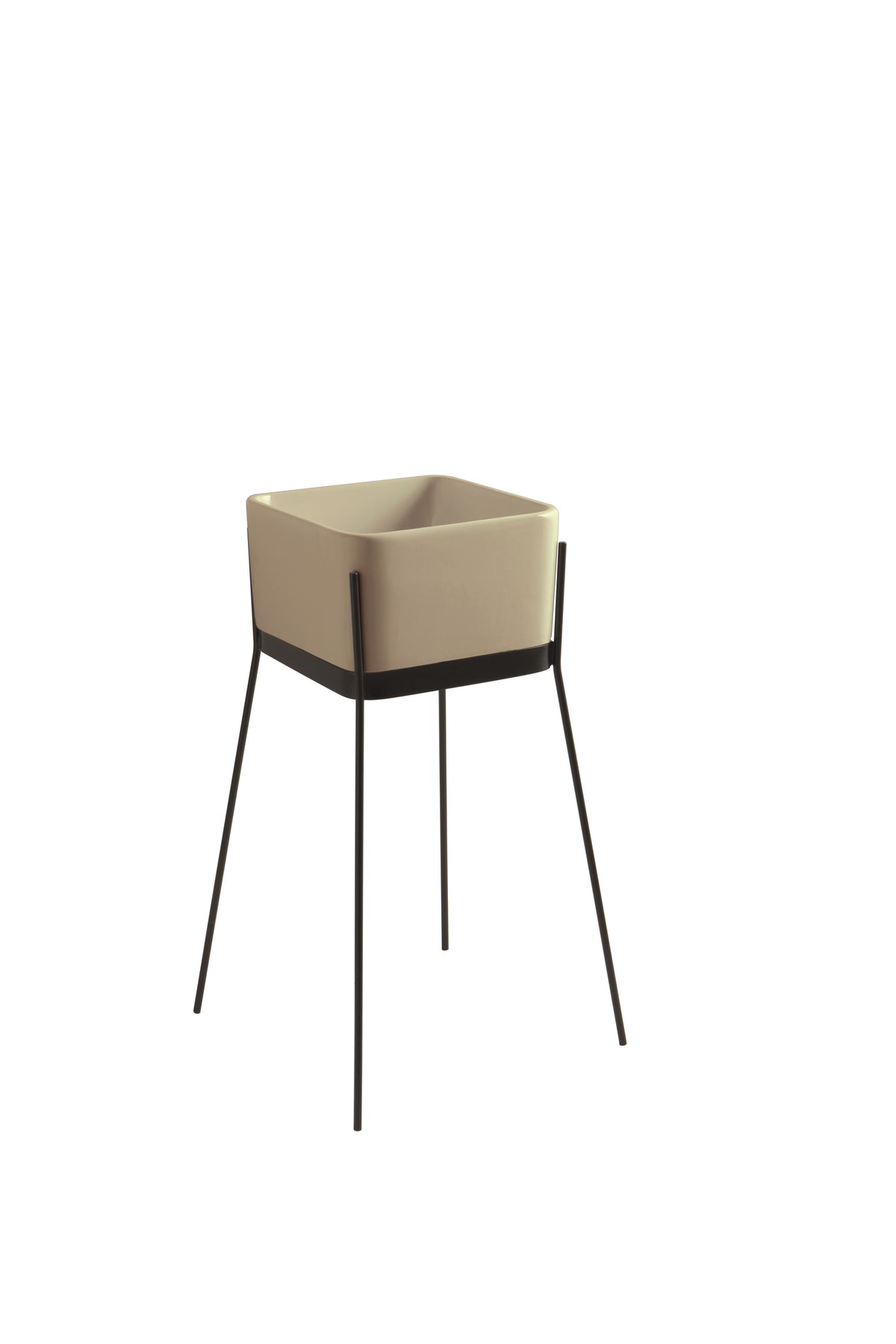 Lavabo Con Struttura Appoggio/Freestanding Ibrido Quadrato
