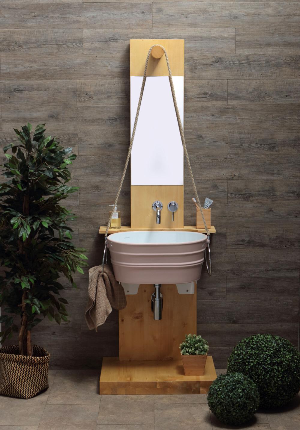Lavabo Ovale Appoggio/Sospeso cm 60x40 Tinozza