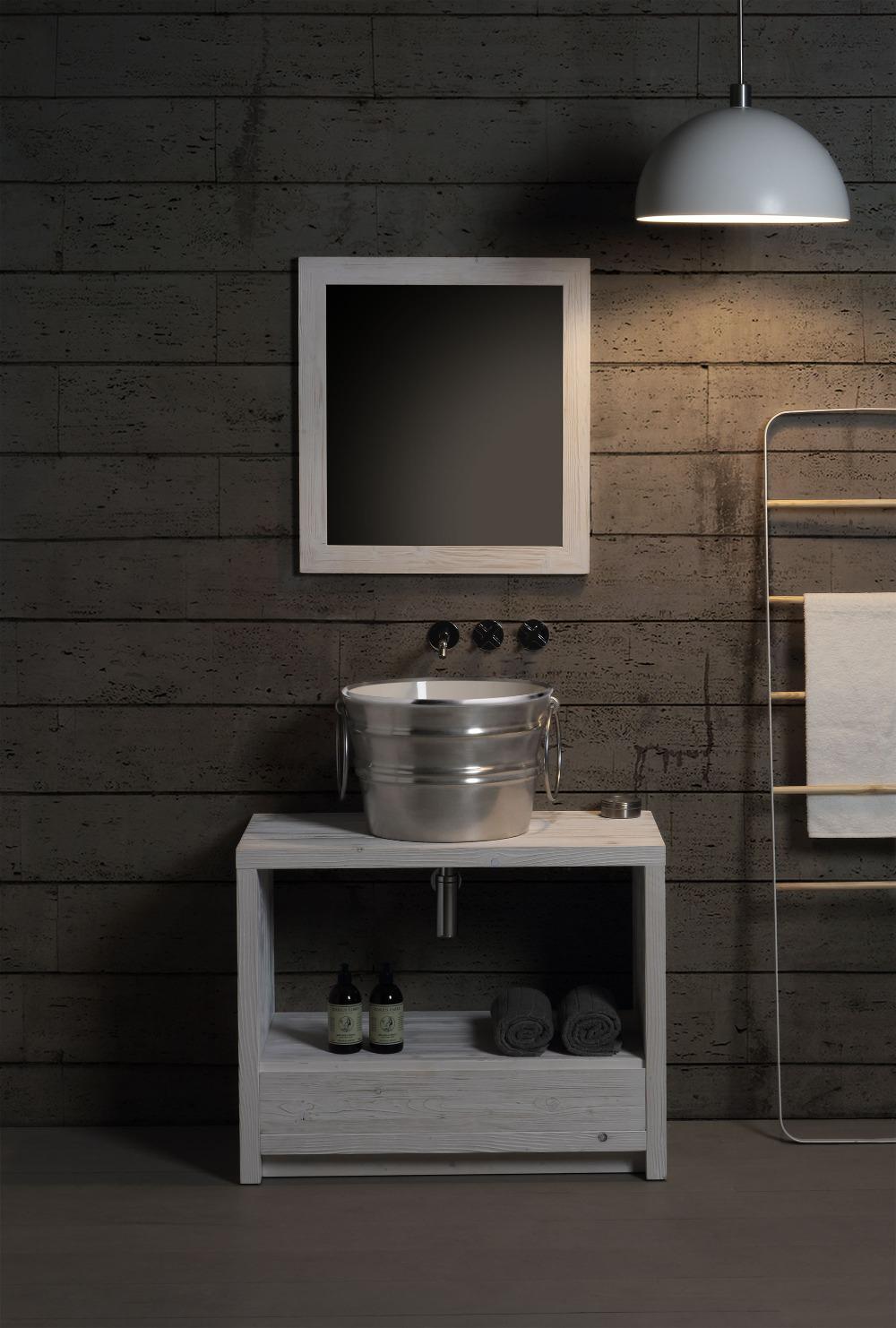 Lavabo Tondo Appoggio/Sospeso cm 46.5 Bacile