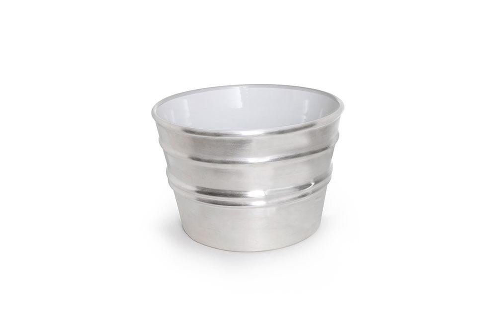 Lavabo da appoggio moderno in ceramica effetto argento lucido, stile contemporaneo