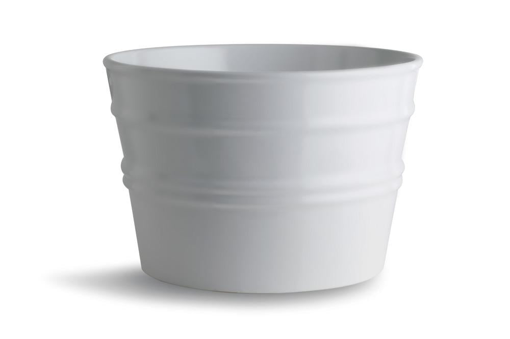 Lavabo bacile bianco opaco in ceramica, design moderno, forma cilindrica