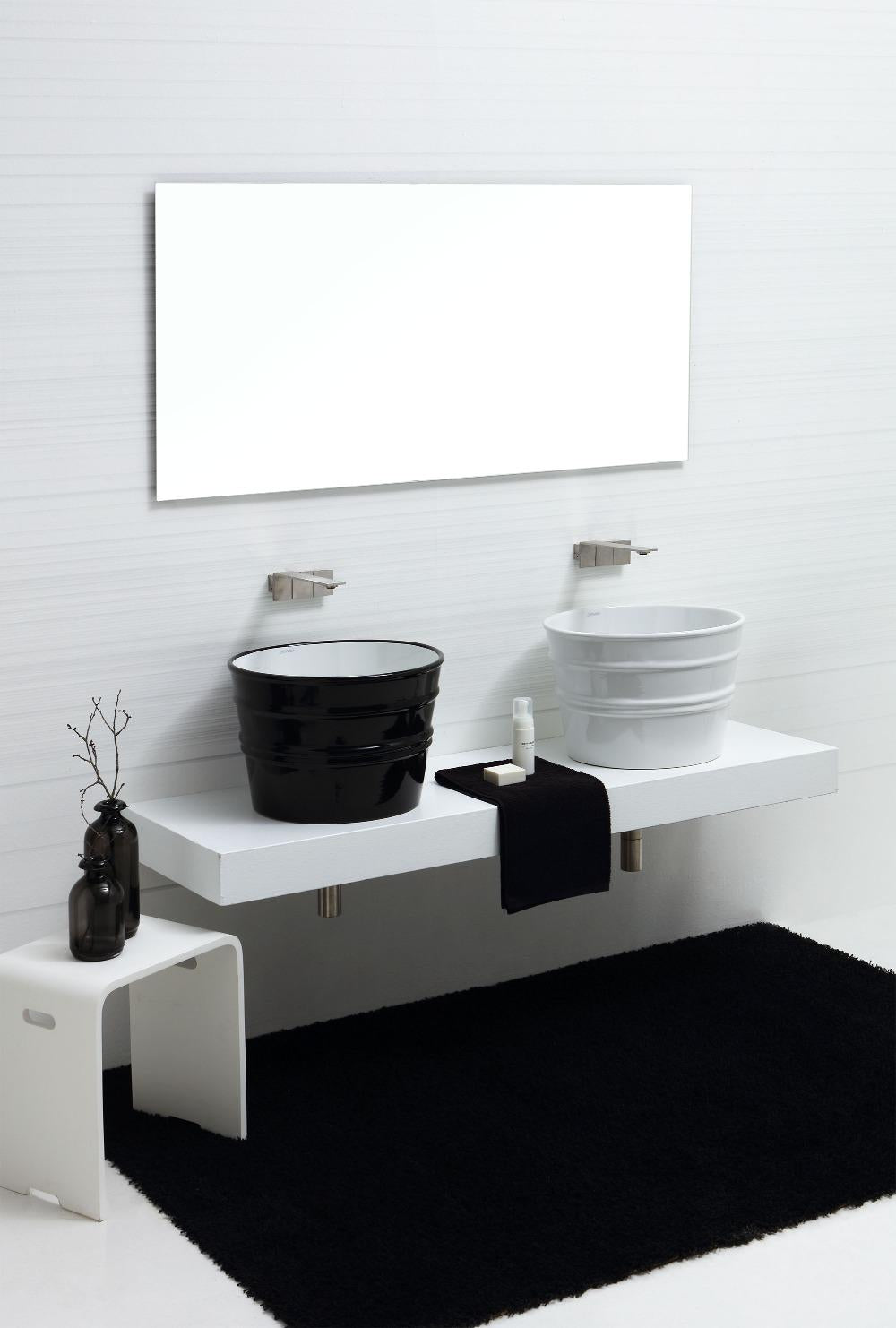 Lavabo Tondo Appoggio/Sospeso cm 46.5 Bacile