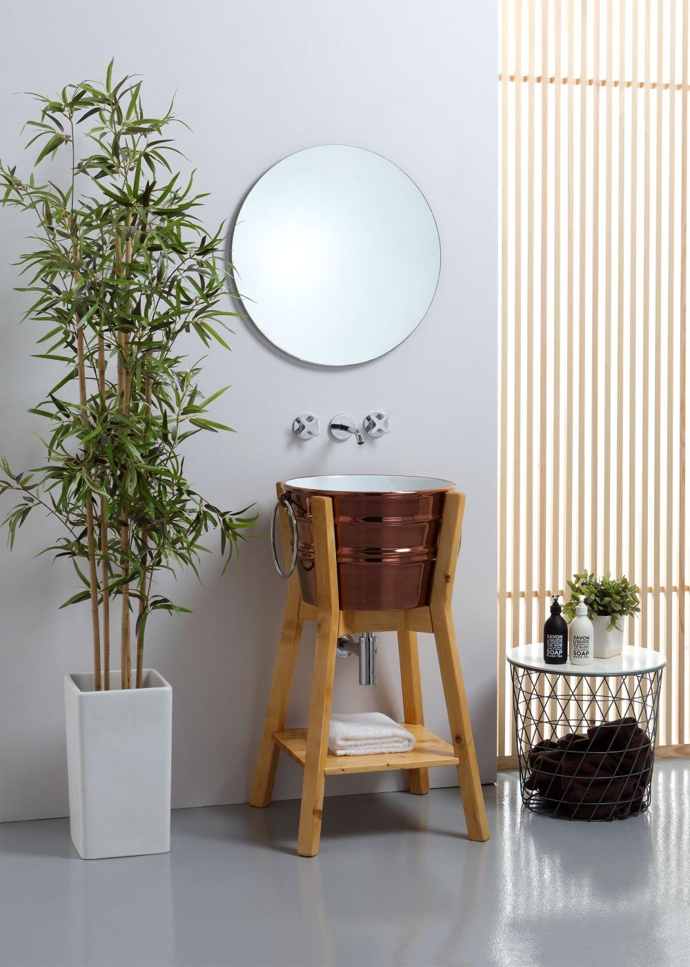 Lavabo Tondo Appoggio/Sospeso cm 46.5 Bacile