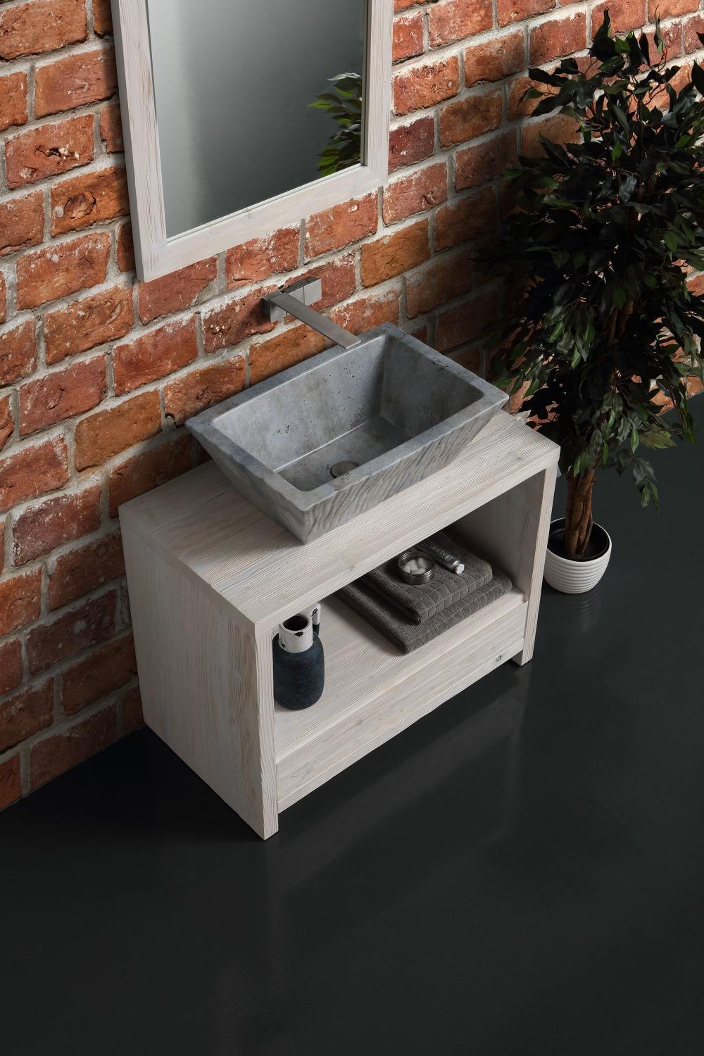 Lavabo Appoggio cm 60x40 Pietra
