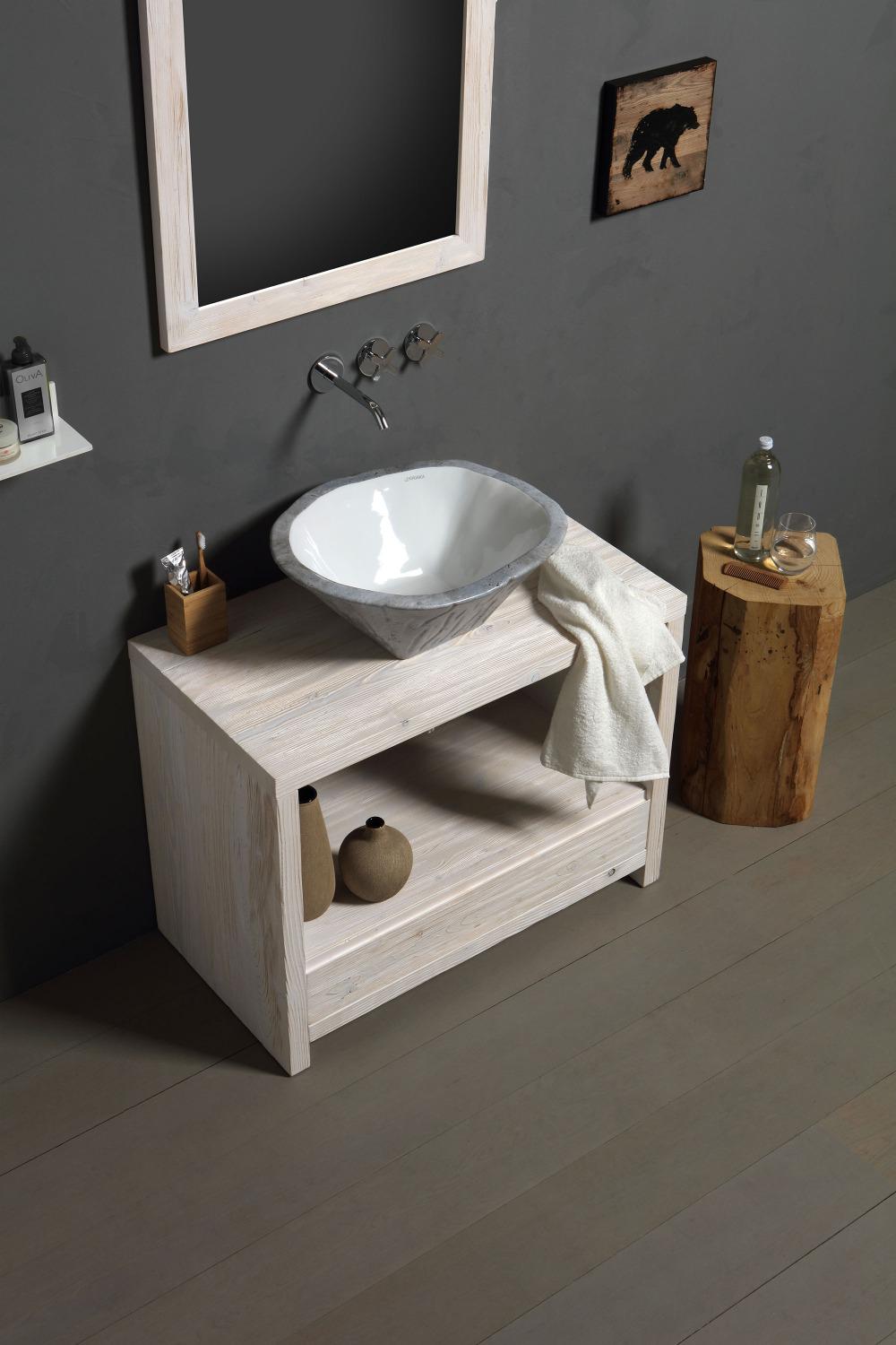 Lavabo Appoggio cm 54x46 Terra