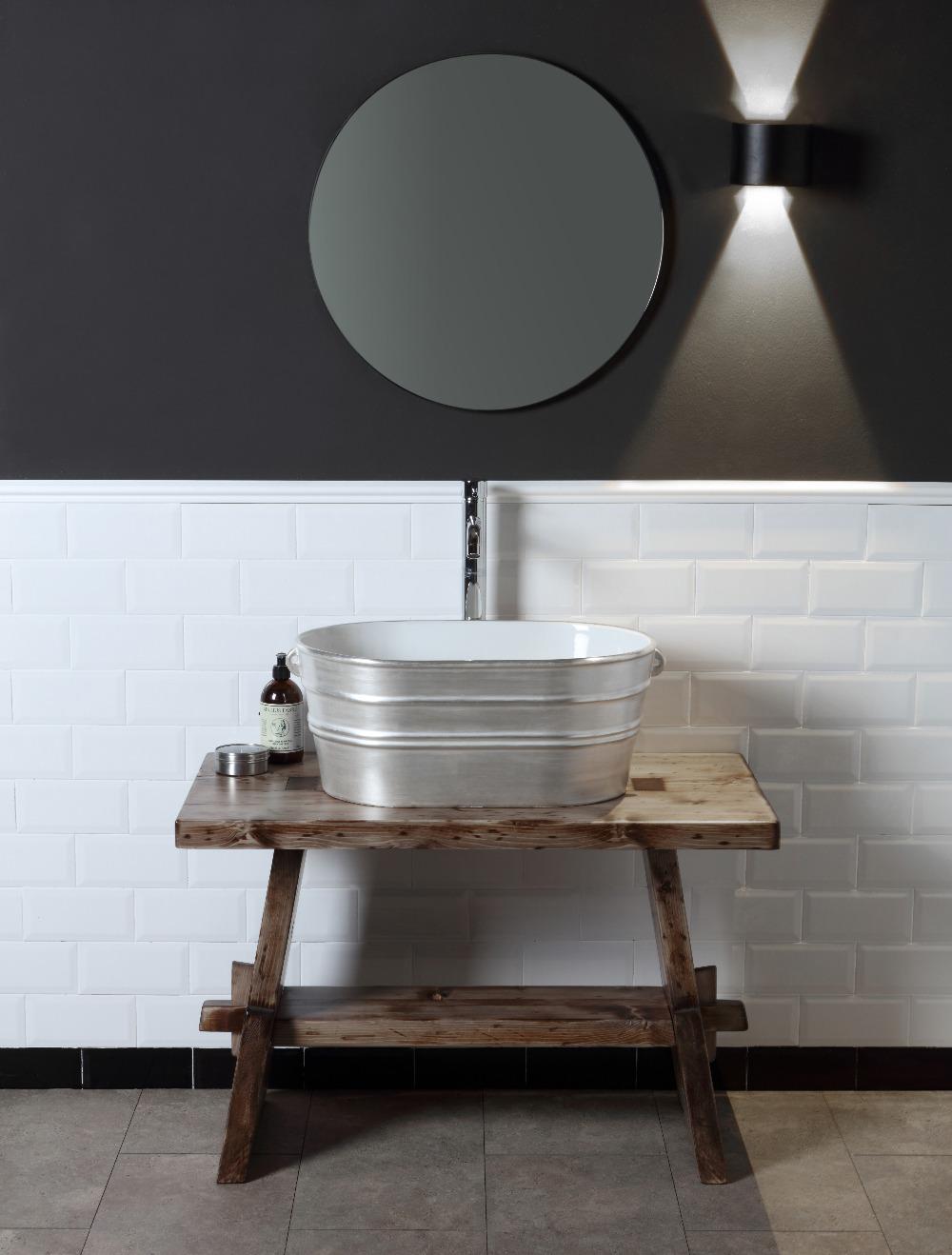 Lavabo Ovale Appoggio/Sospeso cm 60x40 Tinozza
