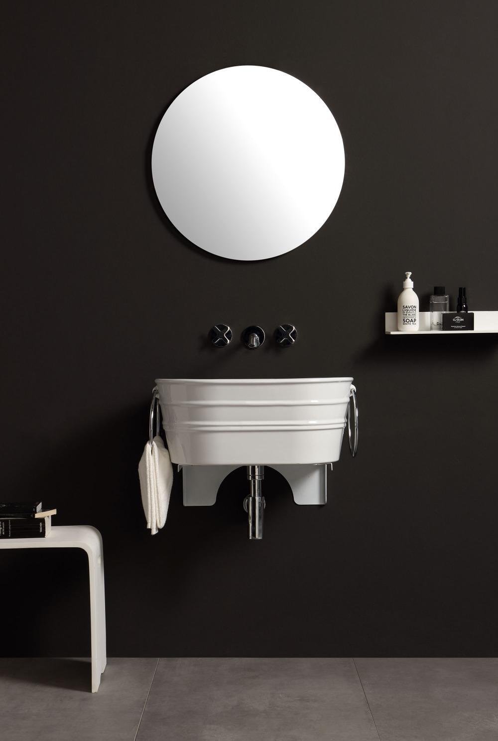 Lavabo Ovale Appoggio/Sospeso cm 60x40 Tinozza