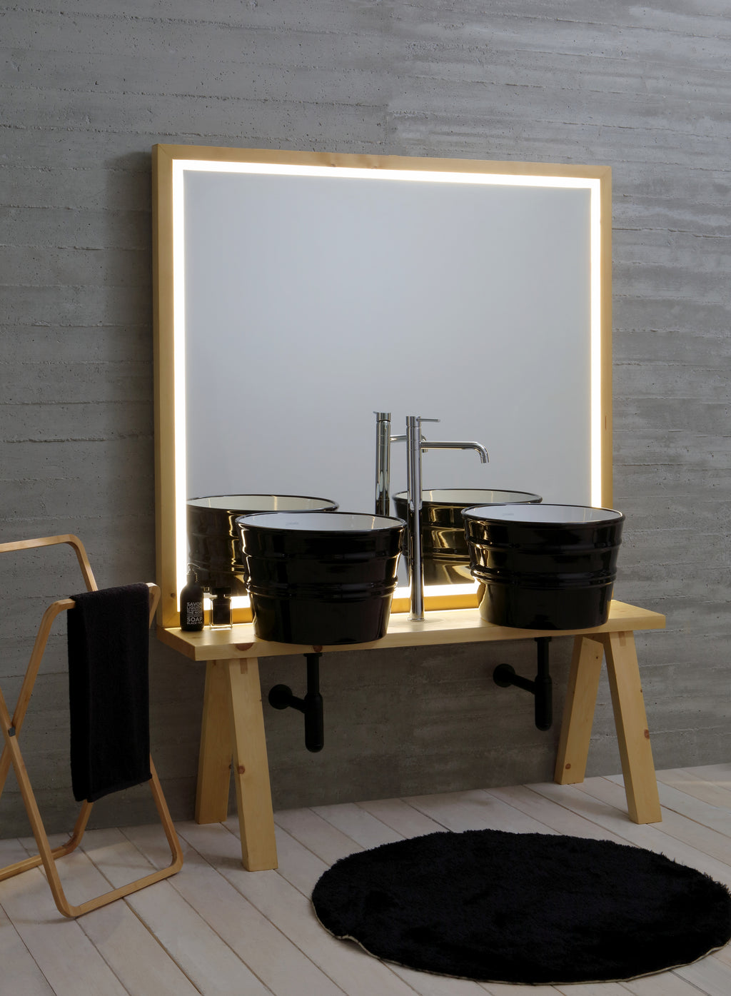 Lavabo Tondo Appoggio/Sospeso cm 46.5 Bacile