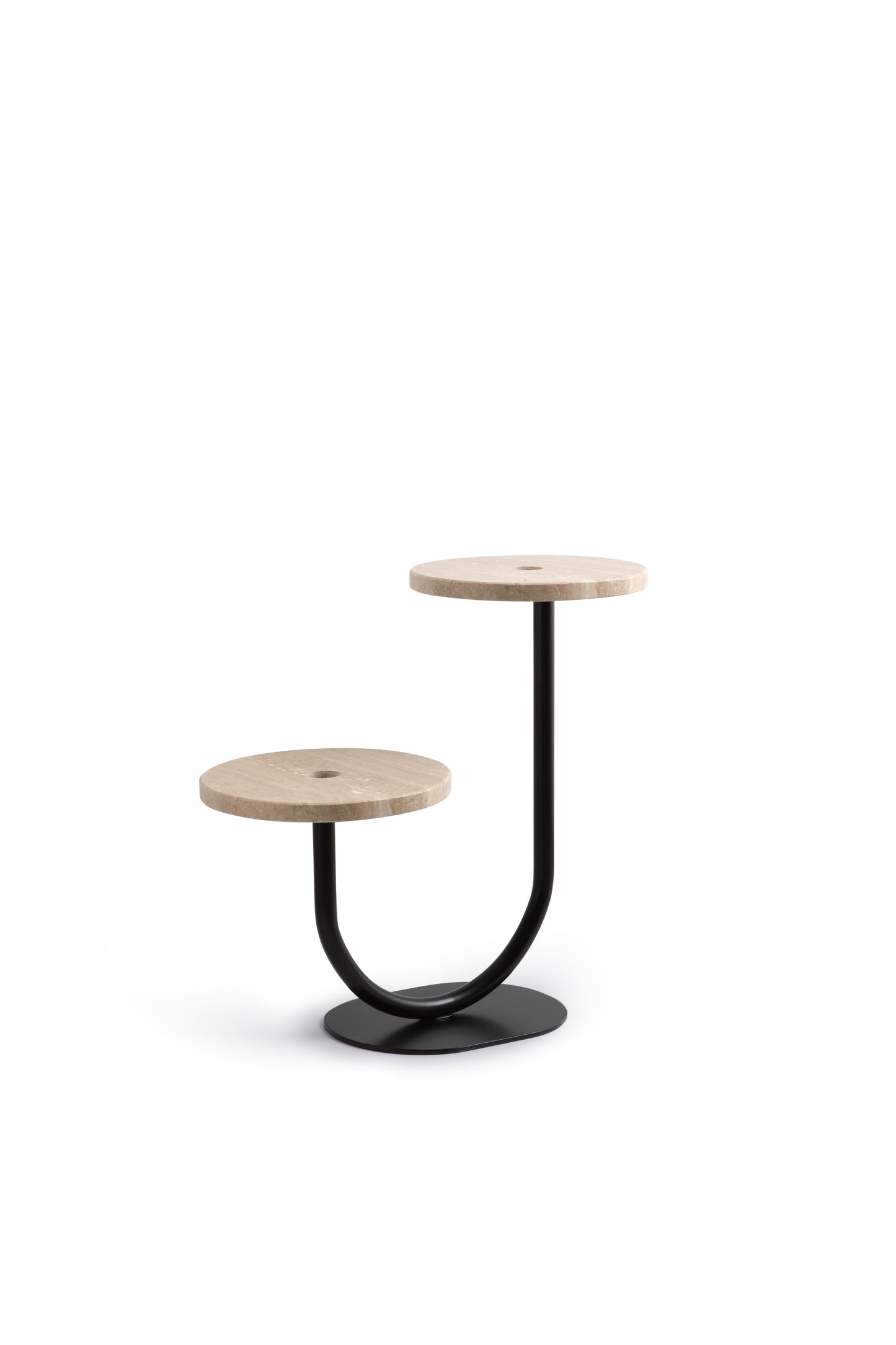 METAL STRUCTURE WITH MARBLE TOP STOOL